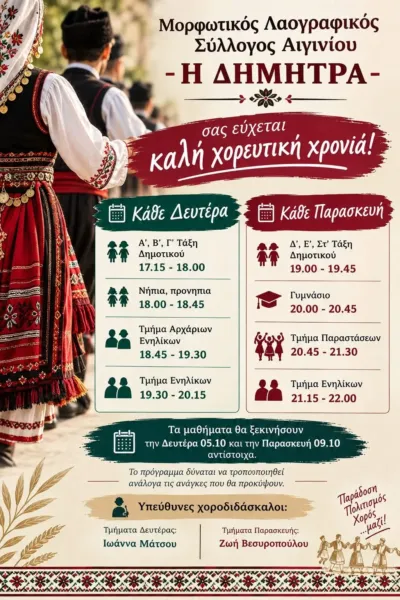 Νέα χορευτική χρονιά 2026-2027