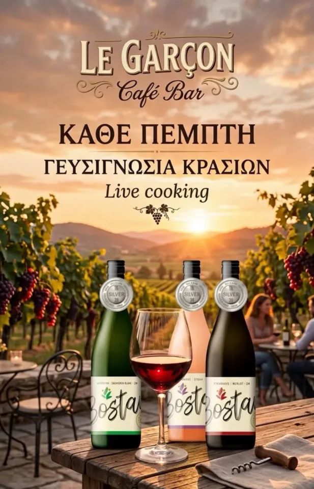 Κάθε πέμπτη γευσιγνωσία κρασιών & live cooking